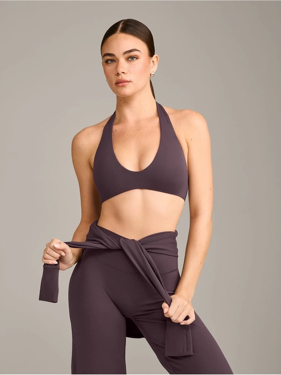 Oner Active Other - Oner Active Halter Bralette in Dark Umber Brown